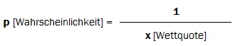 Konvertierung Wahrscheinlichkeit in Wettquote-2