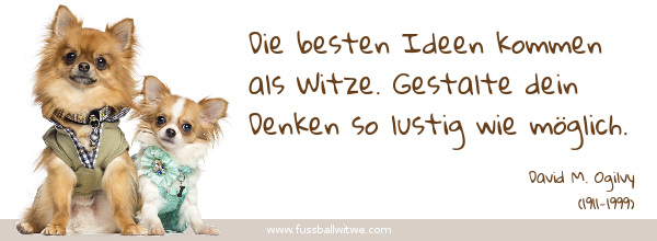 Die besten Ideen kommen als Witze. Gestalte dein Denken so lustig wie möglich - David Mackenzie Ogilvy