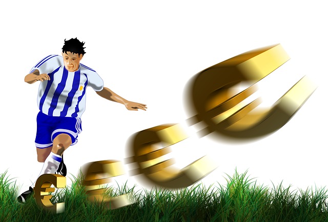 Soccerplayer with Euros - Illustration